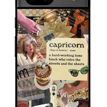 Capricorn Zodiac Google Pixel 8A Glass Case