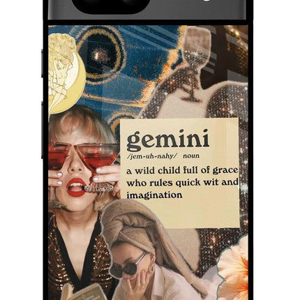 Gemini Zodiac Google Pixel 8A Glass Case