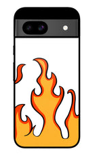 Fired Up – White Google Pixel 8A Glass Case