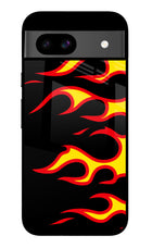 Side Sweep Flames Google Pixel 8A Glass Case