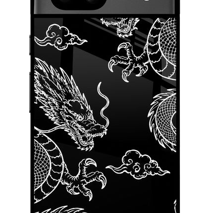 Twin Dragons Google Pixel 8A Glass Case