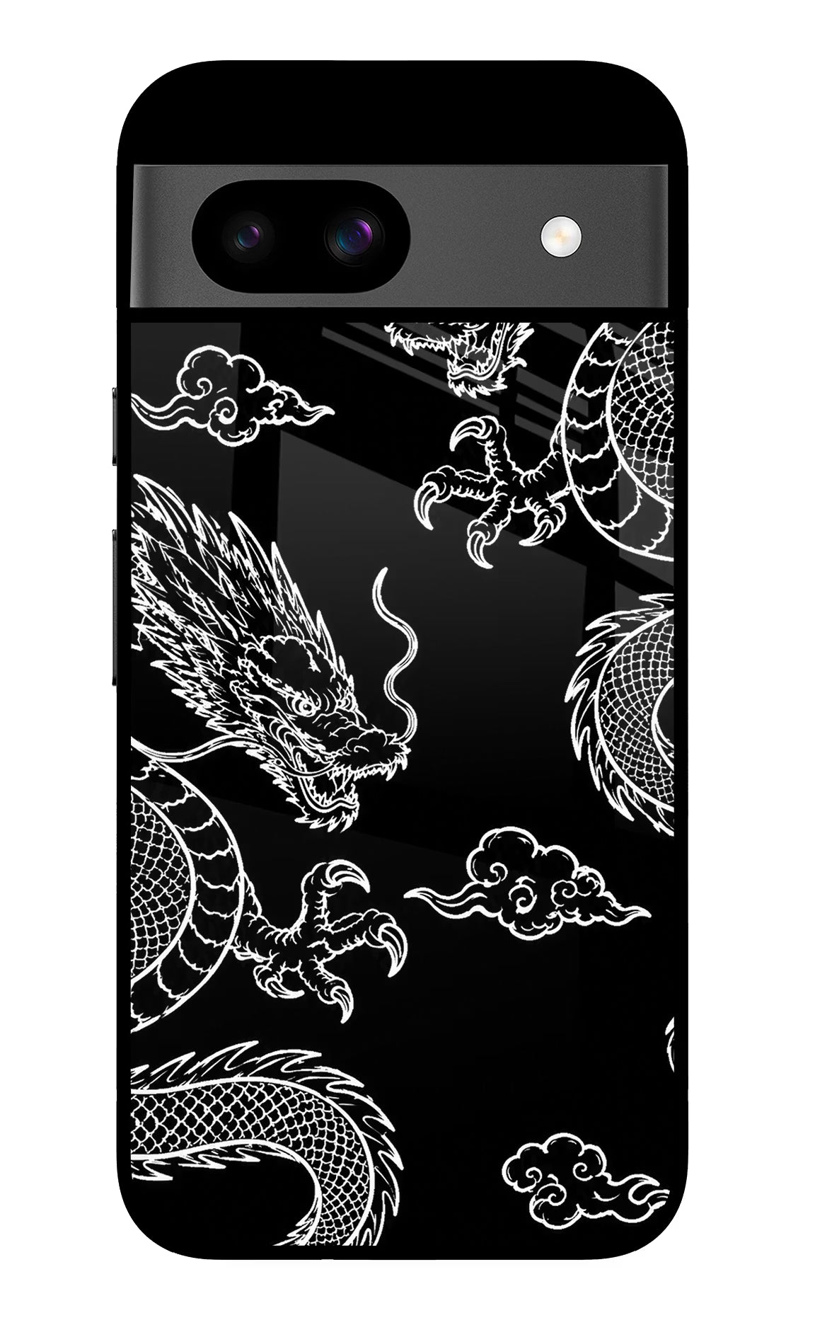 Twin Dragons Google Pixel 8A Glass Case