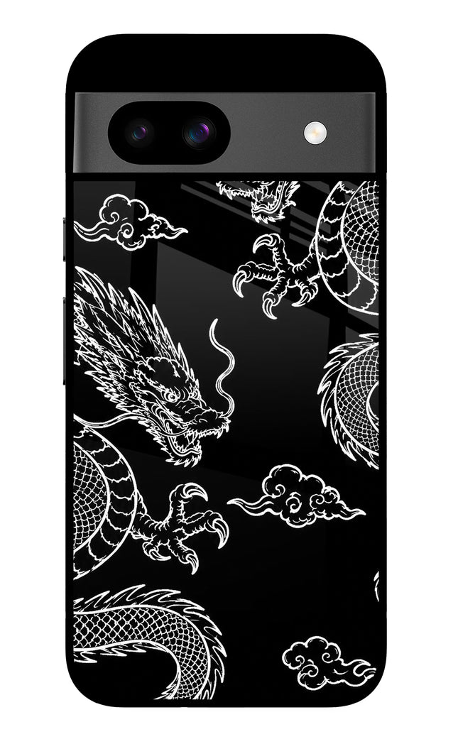Twin Dragons Google Pixel 8A Glass Case