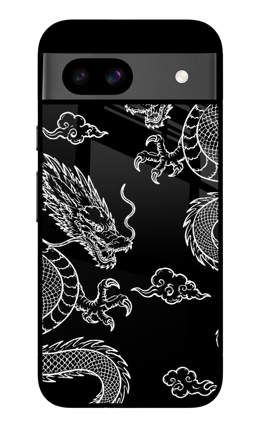 Twin Dragons Google Pixel 8A Back Cover, Glass case