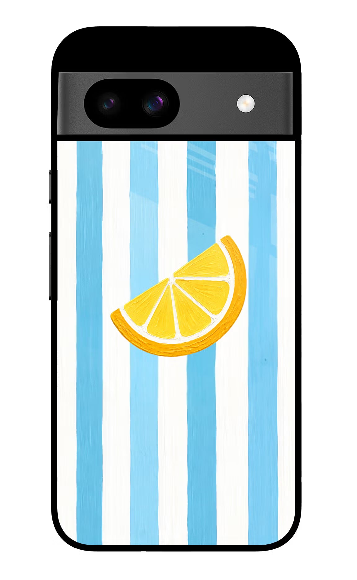 Summer Lemon Google Pixel 8A Glass Case Back Cover by Casekaro