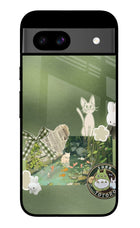 Aesthetic anime Google Pixel 8A Glass Case
