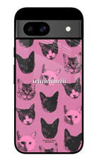 Pink Cats Google Pixel 8A Glass Case
