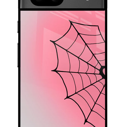 Pink Web Google Pixel 8A Glass Case