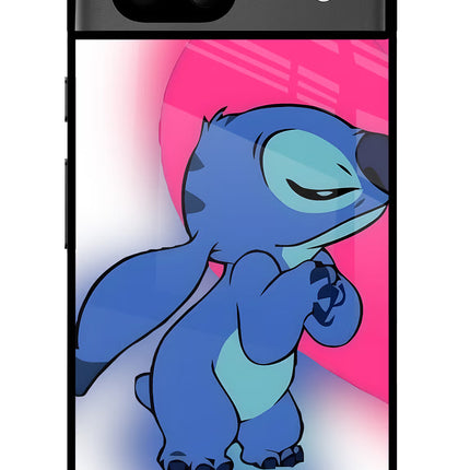Stitch Hug Google Pixel 8A Glass Case