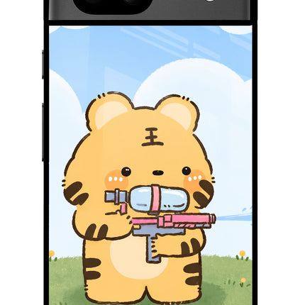 Tiger Treat Google Pixel 8A Glass Case