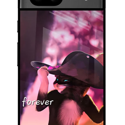 Forever Cat Google Pixel 8A Glass Case