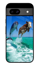 Dolphin vs Cow Google Pixel 8A Glass Case