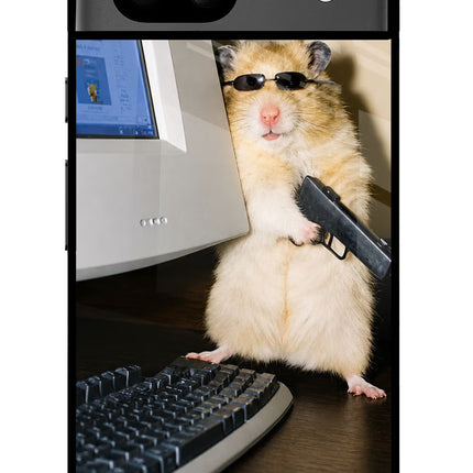 Hacker Hamster Google Pixel 8A Glass Case
