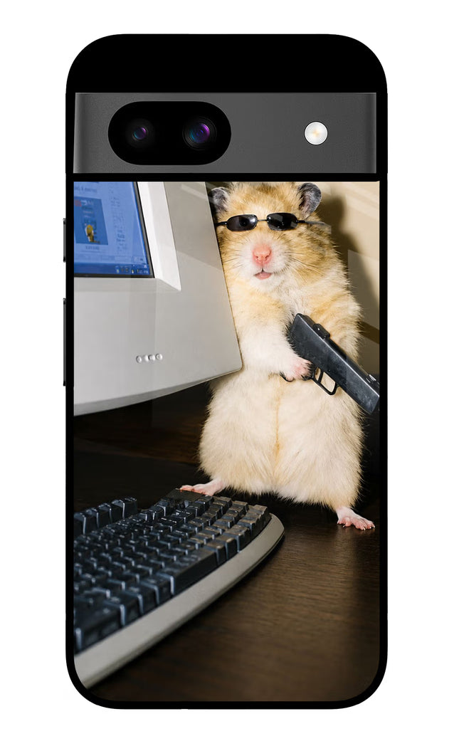 Hacker Hamster Google Pixel 8A Glass Case