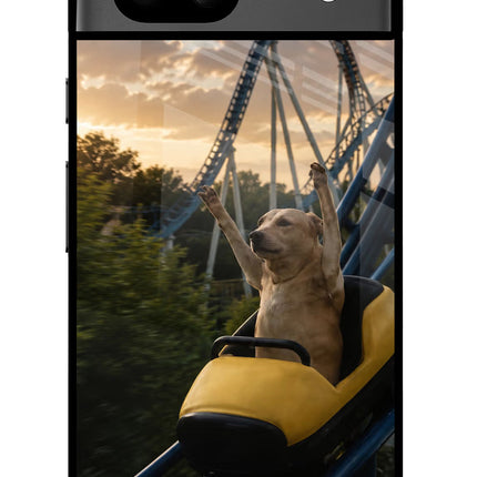 Rollercoaster Dog Google Pixel 8A Glass Case
