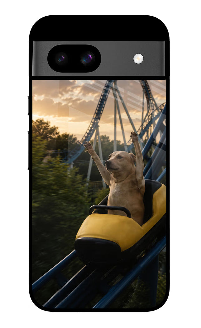 Rollercoaster Dog Google Pixel 8A Glass Case