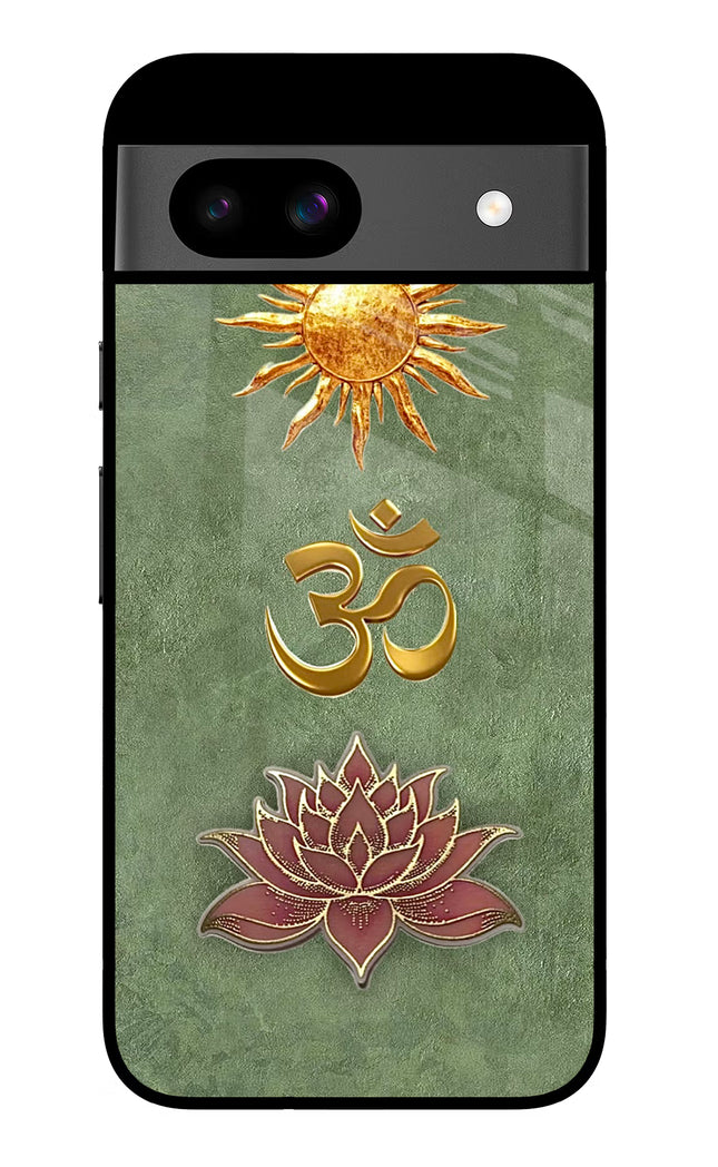 Om & Lotus Google Pixel 8A Glass Case