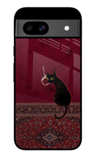 Midnight Cat Google Pixel 8A Glass Case