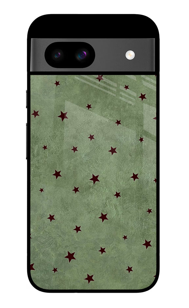 Green Stars Google Pixel 8A Glass Case