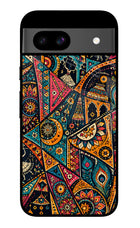 Folk Print Google Pixel 8A Glass Case