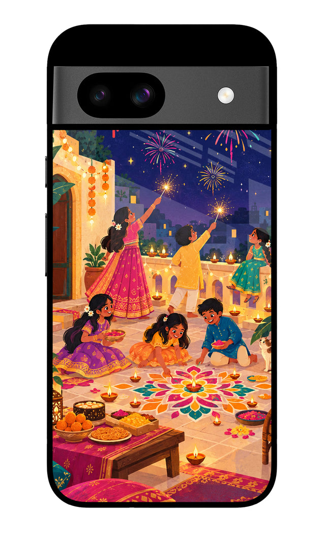 Diwali Night Google Pixel 8A Glass Case
