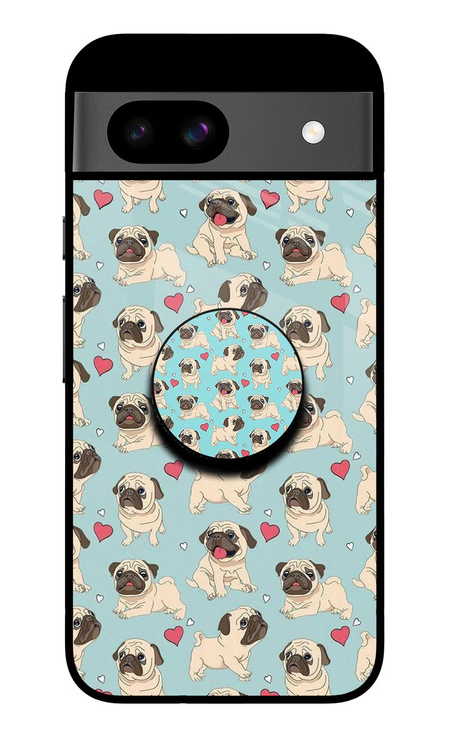 Pug Dog Google Pixel 8A Pop Case, Glass case