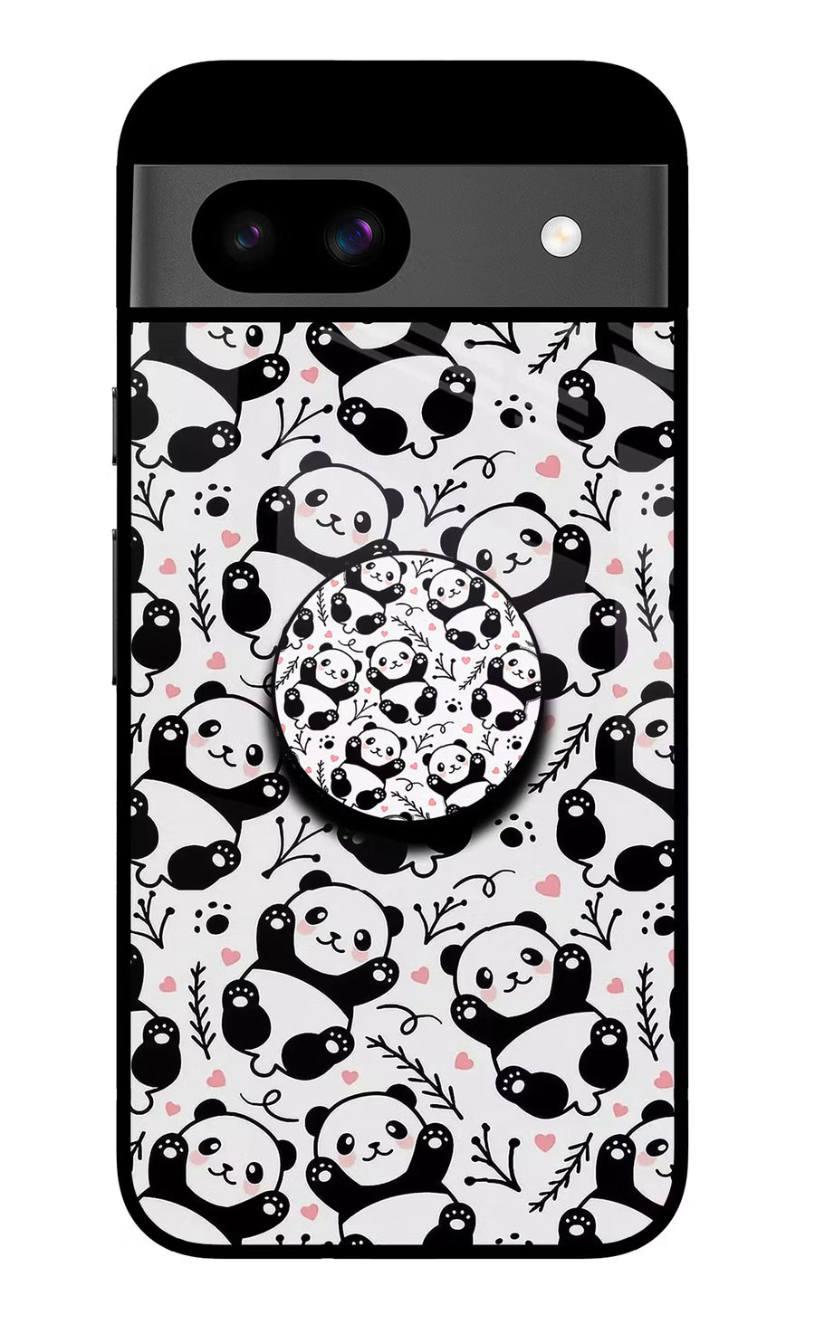 Cute Panda Google Pixel 8A Pop Case, Glass case