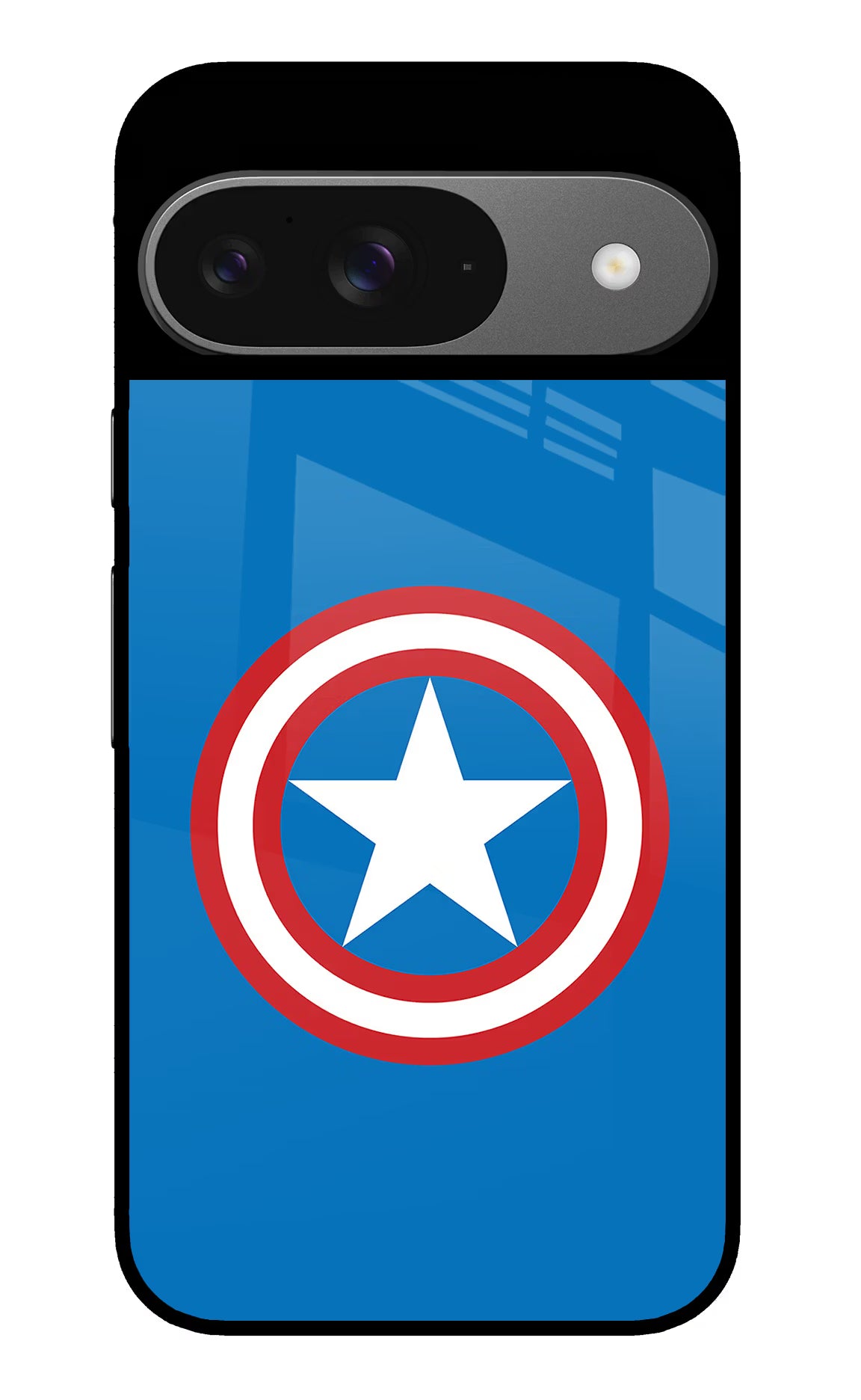 Captain America Logo Google Pixel 9 Glass Case