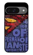 Superman Google Pixel 9 Glass Case Back Cover by Casekaro