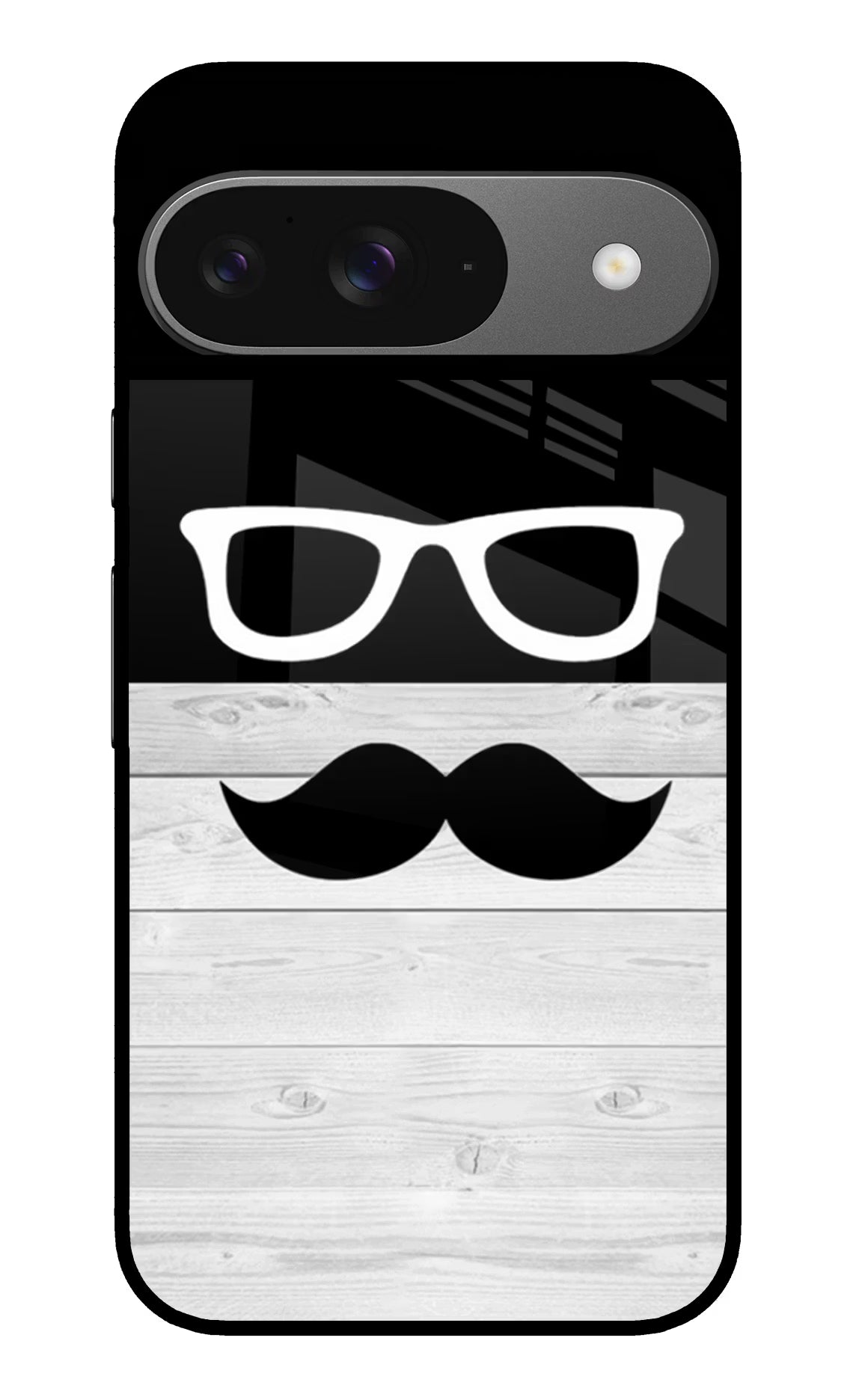 Mustache Google Pixel 9 Glass Case Back Cover by Casekaro