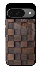Wooden Cube Design Google Pixel 9 Glass Case