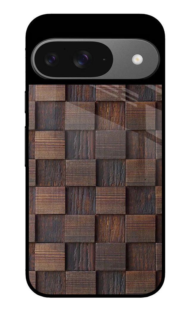 Wooden Cube Design Google Pixel 9 Glass Case