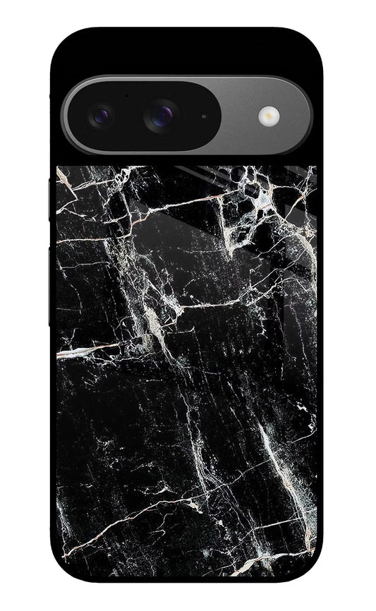 Black Marble Texture Google Pixel 9 Glass Case