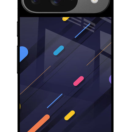 Abstract Design Google Pixel 9 Glass Case Back Cover by Casekaro