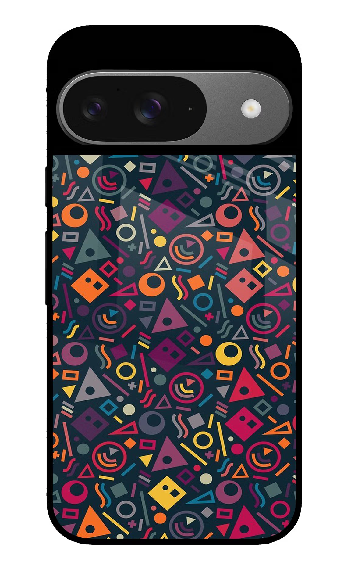 Geometric Abstract Google Pixel 9 Glass Case Back Cover by Casekaro