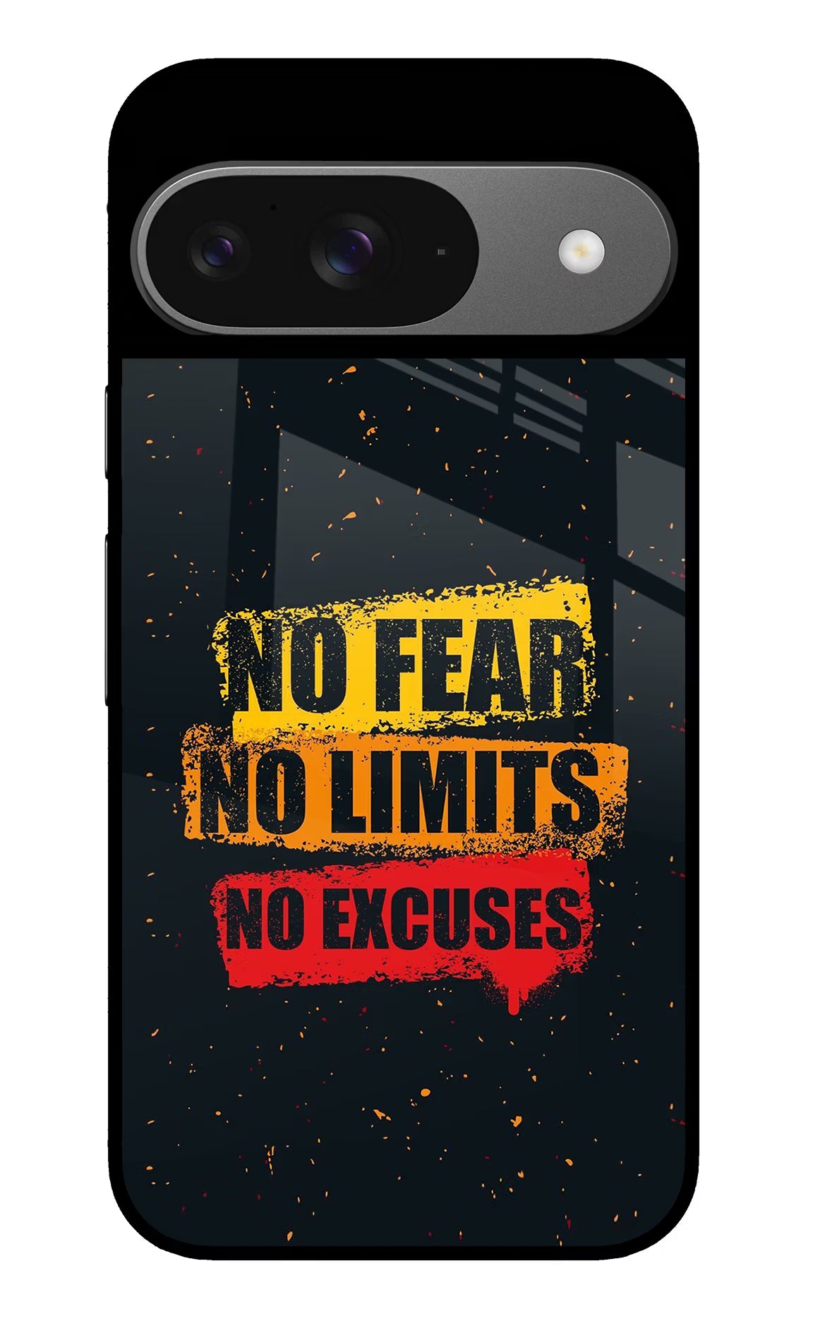No Fear No Limits No Excuse Google Pixel 9 Glass Case