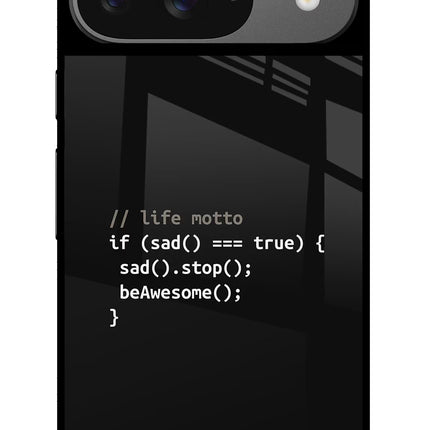 Life Motto Code Google Pixel 9 Glass Case