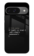 Life Motto Code Google Pixel 9 Glass Case