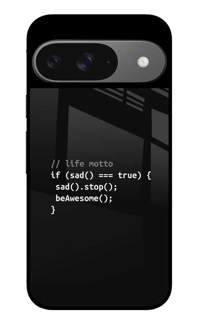 Life Motto Code Google Pixel 9 Glass Case