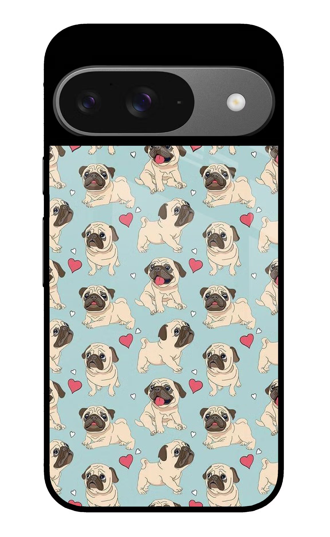 Pug Dog Google Pixel 9 Glass Case