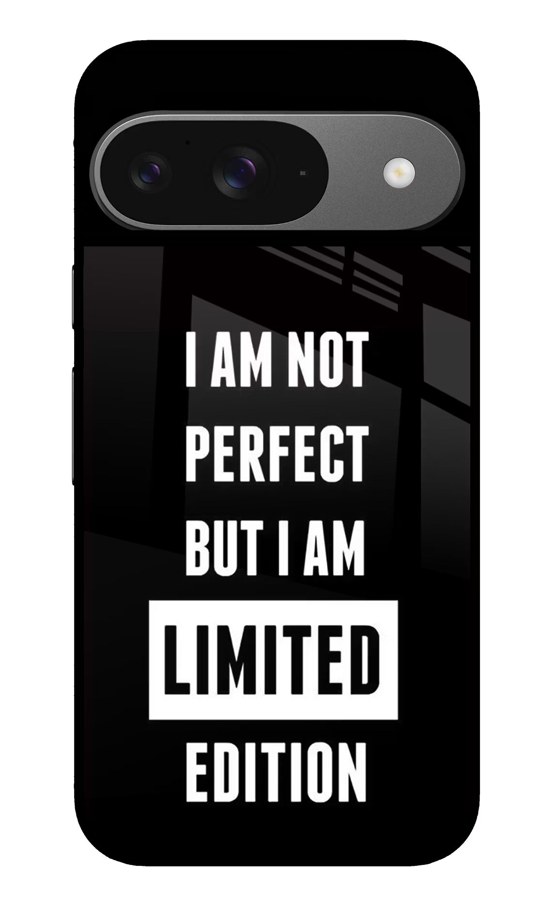 I Am Not Perfect But I Am Limited Edition Google Pixel 9 Glass Case Back Cover by Casekaro