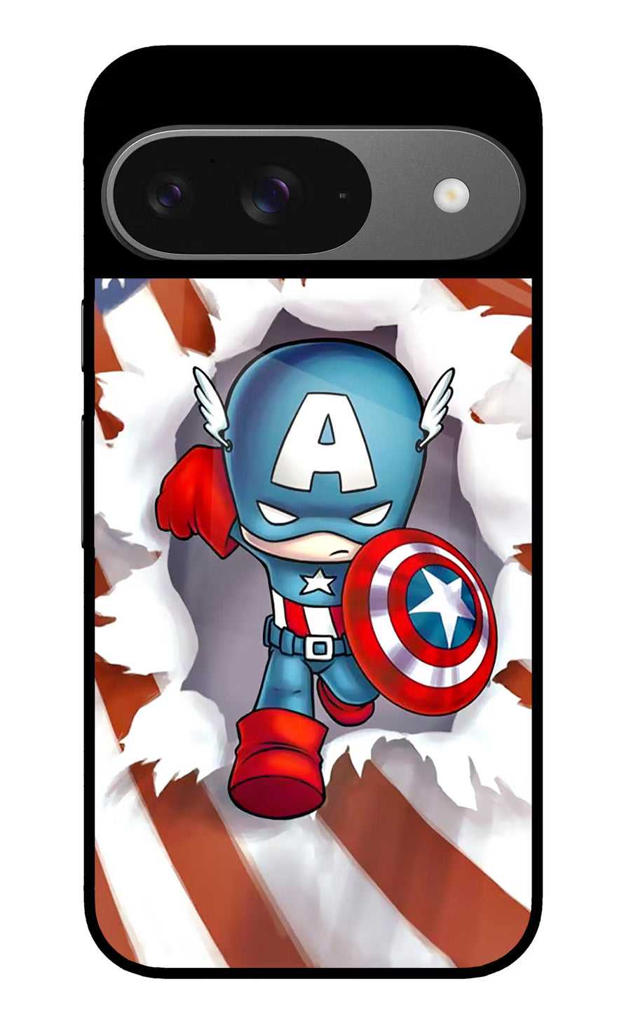 Captain America Google Pixel 9 Back Cover, Glass case