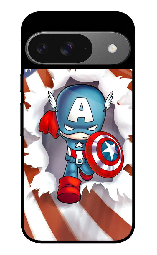Captain America Google Pixel 9 Glass Case