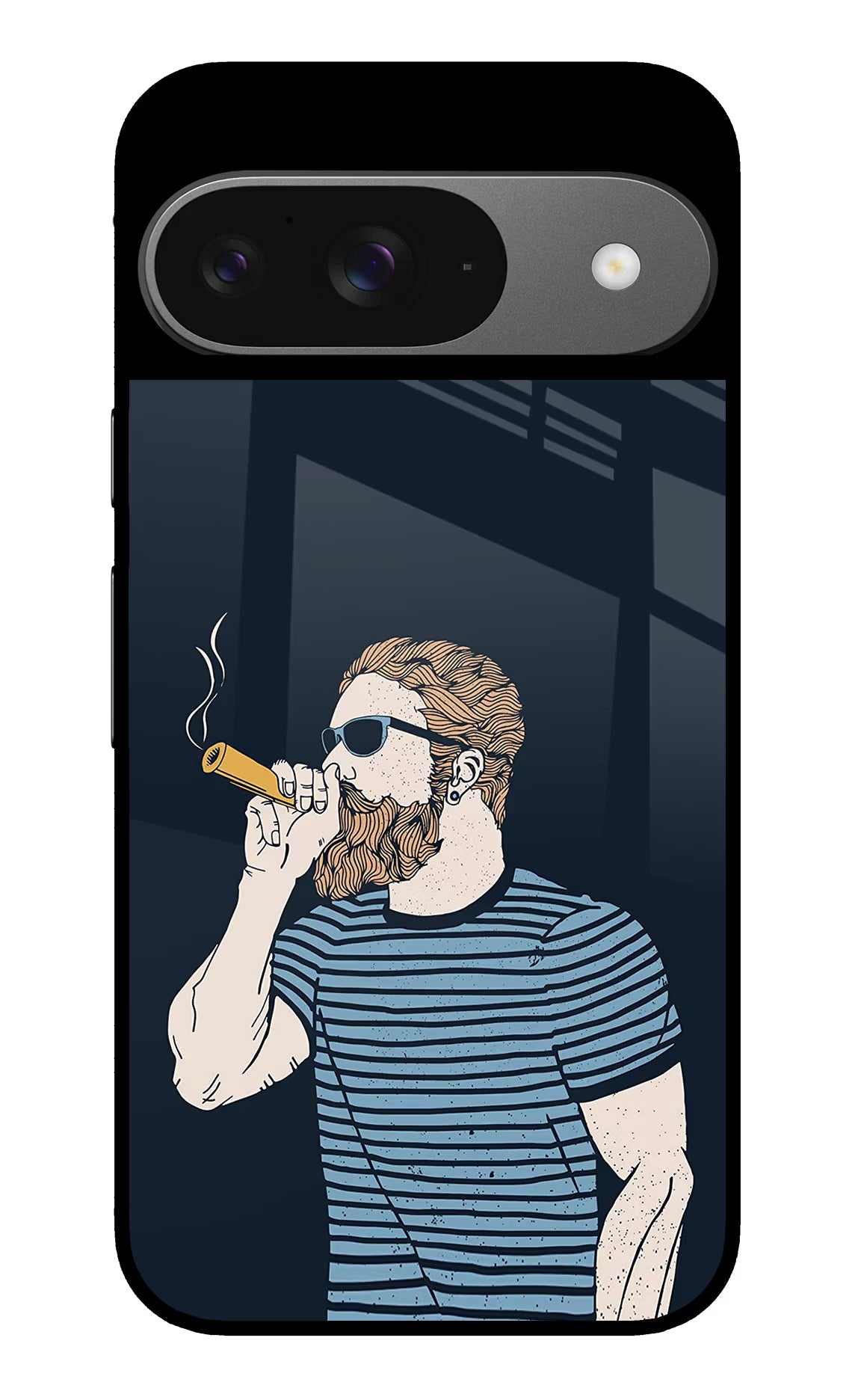 Smoking Google Pixel 9 Glass Case Back Cover by Casekaro