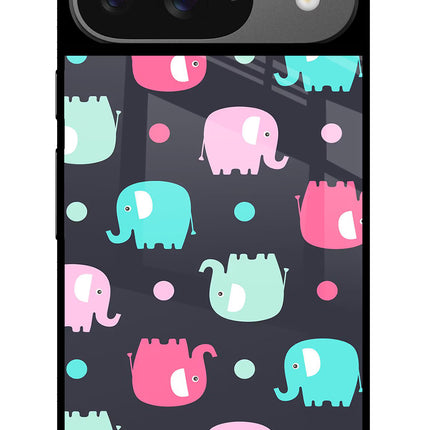 Elephants Google Pixel 9 Glass Case