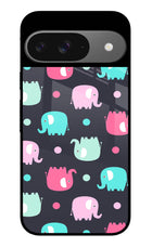Elephants Google Pixel 9 Glass Case