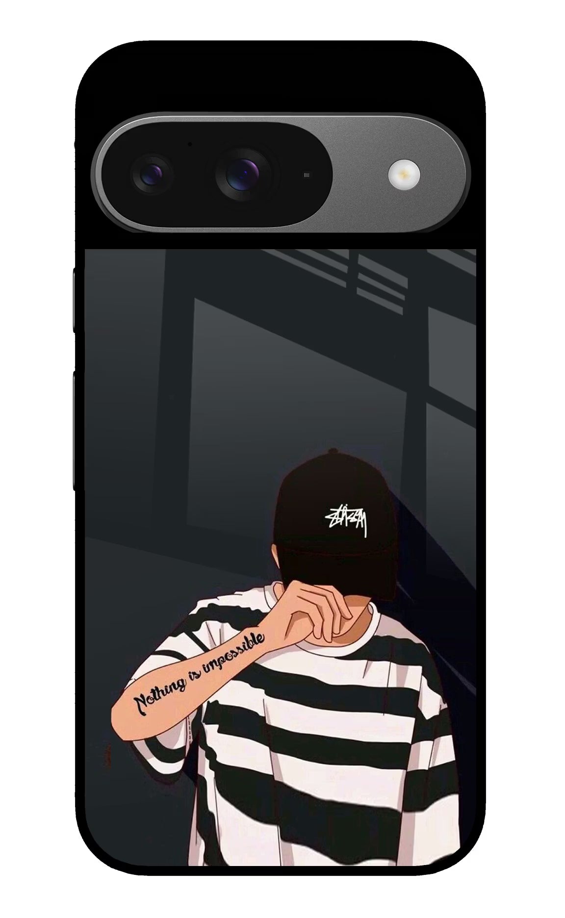 Aesthetic Boy Google Pixel 9 Glass Case Back Cover by Casekaro