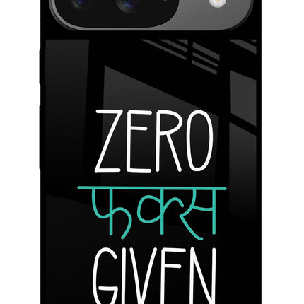 Zero Fucks Given Google Pixel 9 Glass Case