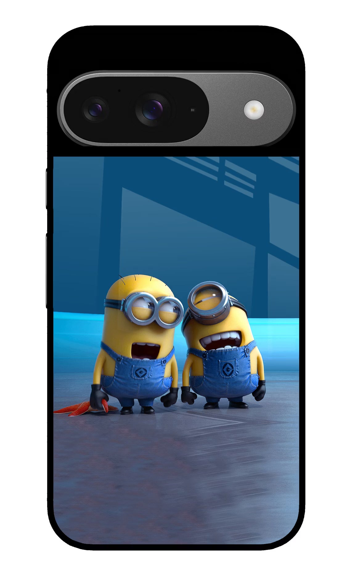 Minion Laughing Google Pixel 9 Glass Case Back Cover by Casekaro