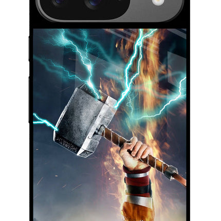 Thor Hammer Mjolnir Google Pixel 9 Glass Case